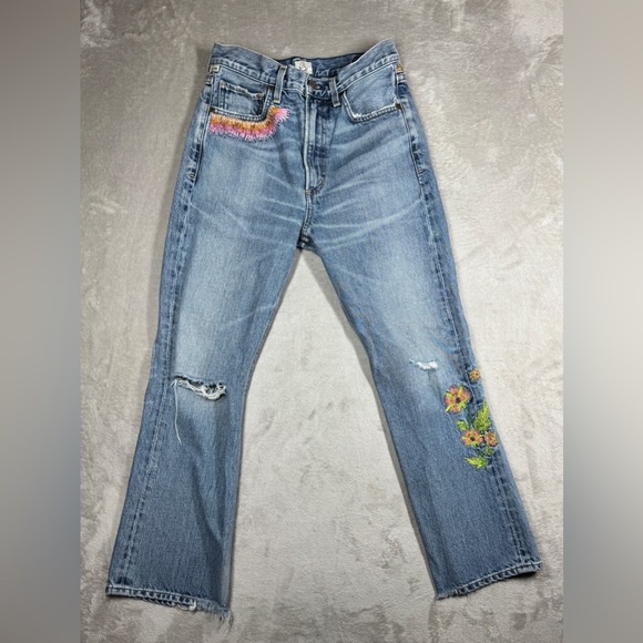Citizens Of Humanity Denim - Free People X Citizens of Humanity Estella High Rise Ankle Flare Blue Jeans 25